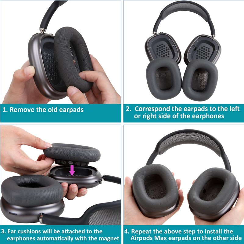 Earrock Gel Earpads Compatible with AirPods Max Ear Cups Magnetic