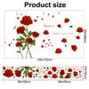 2 Sheets Romantic Red Roses Wall Decals 3D Rose Peony