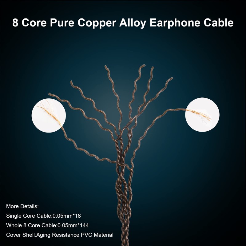 okcsc Acoustune Pentaconn Ear PE 8 Core Upgarded OFC Audio