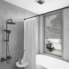 Naiture 60" Heavy-Duty Straight Shower Curtain Rod, Rustproof Stainless Steel