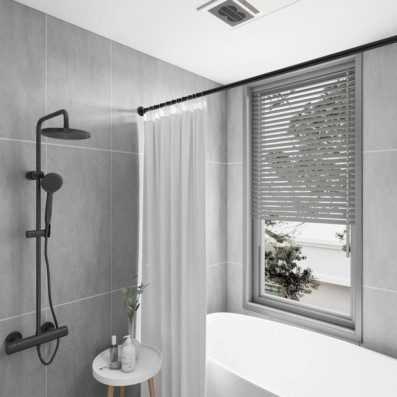 Naiture 60" Heavy-Duty Straight Shower Curtain Rod, Rustproof Stainless Steel