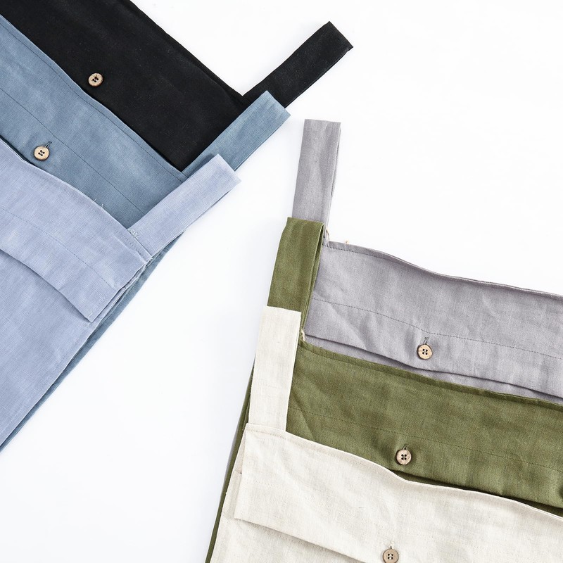 Linen Hanging Laundry Bag, 100% Linen Over The Door Laundry