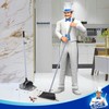 MR.SIGA Broom and Dustpan Set with Adjustable Long Handle, Upright