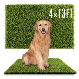 SUNTURF Dog Grass Pads 4 x 13 FT, 0.8 Inch High Pile Artificial Grass Pads for Dogs Potty, Fake Grass Rug Indoor Outdoor Lawn Landscape for Garden Turf Mat for Dogs Training
