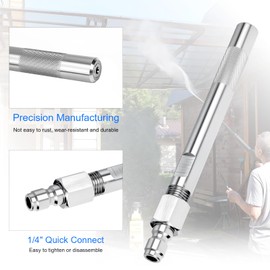 Alocs Long Range Pressure Washer Chemical Nozzle, Power Washer Shooter Tip Compatible with Ladder Saver for 1000 to 6000 Psi Pressure Washing, 1/4" Quick Connect - Silver