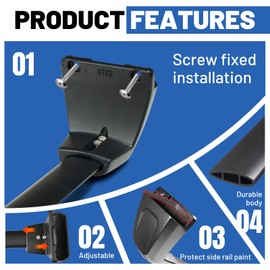 220lbs Roof Rack Cross Bars Compatible with Jeep Grand Cherokee 2022-2025 and Grand Cherokee L 2021-2025 Upgraded Aluminum Crossbars Cargo Bike Luggage Carrie