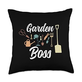 Garden Boss Summer Urban Gardening Throw Pillow