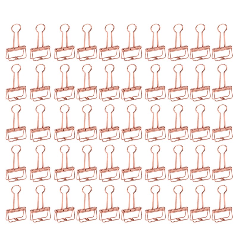 50Pcs Hollow Binder Clips Metal Paper Binder Clips for Documents