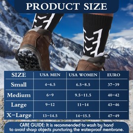 Jeyiour 2 Pairs Waterproof Socks Unisex Waterproof Breathable Outdoor Skiing Hiking Wading Fishing Socks for Men Women(Sporty Style,Medium)