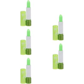 5 Piezas bálsamo labial que cambia de color labios locos brillo de labios de frutas bálsamo de tinte labial aclarador de labios Green