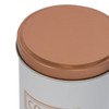 Harbour Housewares 3pc Round Metal Tea Coffee Sugar Canisters Set