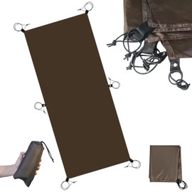 [Japanese Brand] LUHANA Ground Sheet, Tent Sheet, Water Pressure Resistance 19.7 ft (5,000 mm), Leisure Sheet, Waterproof, Thick, Lightweight, Compact, Outdoors, Camping, Climbing, Rubber Loop & Grommets Included (8.3 x 8.3 x 8.3 ft (210 x 210 mm), Brown