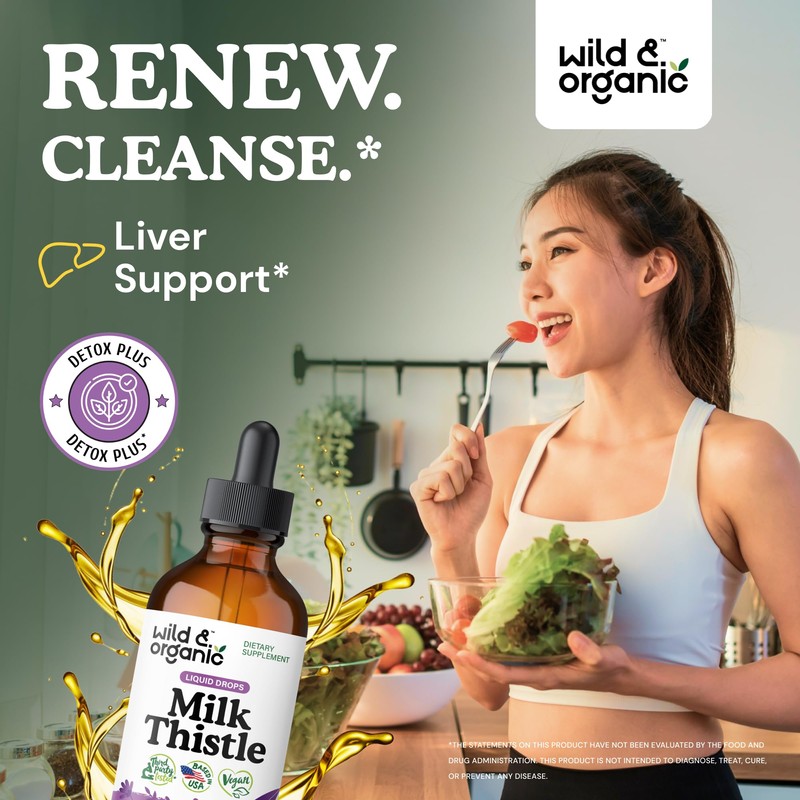 Wild & Organic Milk Thistle Liquid Drops - Liver Cleanse