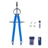 ZLKSKER Lockable All Metal Bow Compass with Pencil Sharpener &