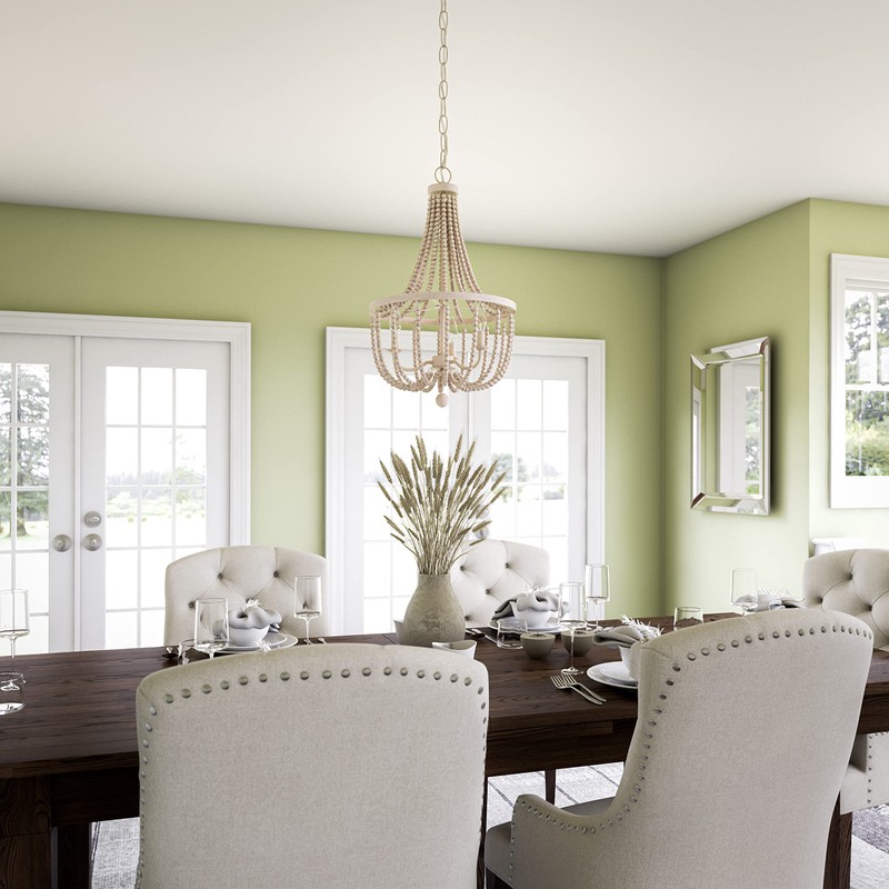 Kenroy Home 93131WW Dumas Chandeliers, Medium, White with Weathered White