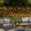 Solar Powered Curtain Lights 33ftx 3ft 500 LED Outdoor Curtain