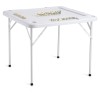 White 4-Player Folding Mahjong Table with 4 Cup Holders &