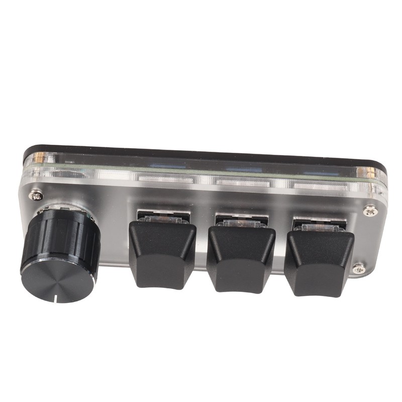 USB Mini 3 Key Keypad with Knob DIY Programmable Type