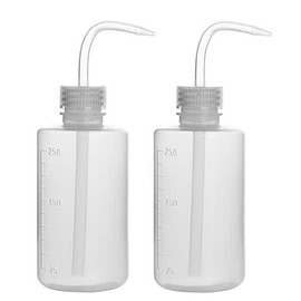 stonylab Chemical Wash Bottle, 2-Pack Plastic Safety Lab Squeeze Wash Bottle, LDPE with Narrow Mouth, 250 ml (8 oz)/2 Bottle