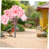 Ipetboom 10pcs Miniature Tree Pink Flower Decoration with Cherry Blossom
