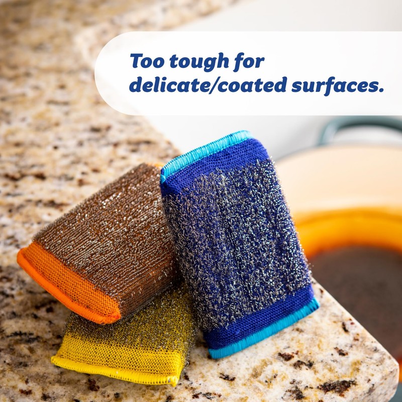 Scrub Daddy Steel Scouring Pad Scrub Sponges - Stainless Steel