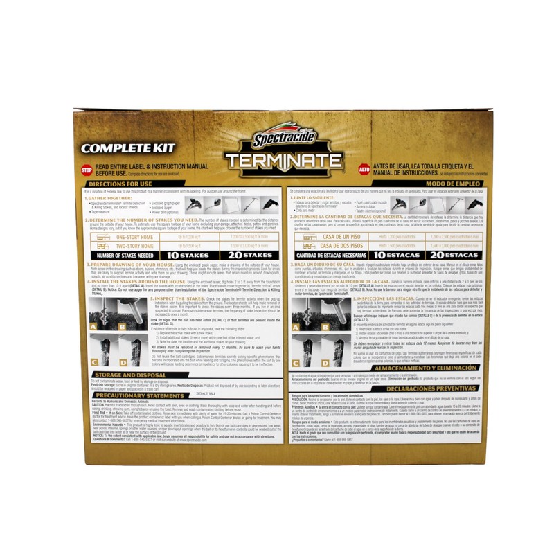 Spectracide Terminate Termite Detection and Killing Stakes, New 15 Count