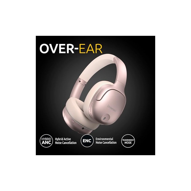 Intenso O400HA Over-Ear Headphones - Hybrid Active Noise Cancelling, up