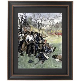 Framed Lexington Green - If They Want a War, Let it Begin Here by Howard Pyle - Standard