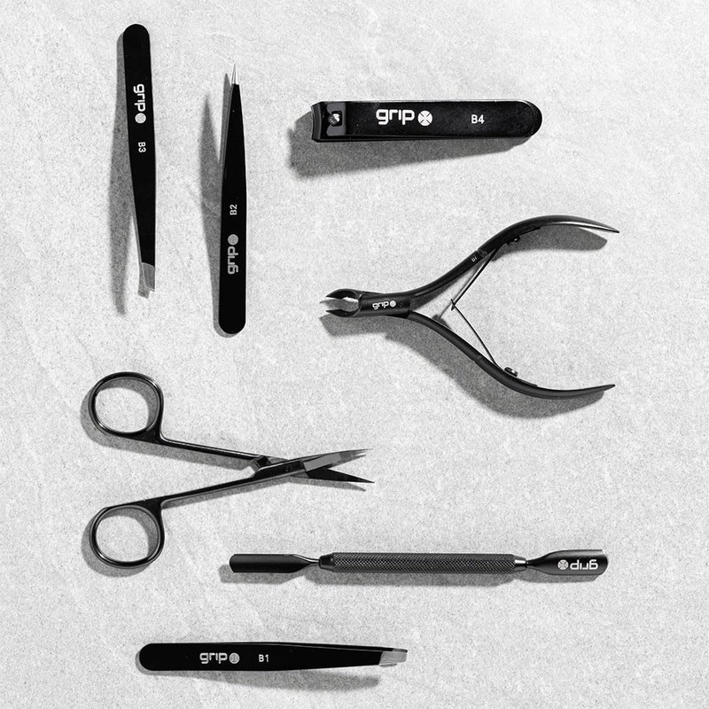 Grip Precision Scissor Matte Black - Professional Stainless Steel Beauty