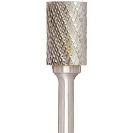 Drill America SA-6 Carbide Burr/Rotary File Cylindrical Double Cut for Die Grinder 5/8" Dia. x 1" Cut Length with 1/4" Shank and 2-3/4" Overall Length, DUL Series