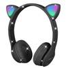 AXFEE Children's Headphones, Bluetooth, Girls' Cat Ear Headphones, Over-Ear with