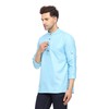 ITOS365 Túnica corta de algodón Kurta con botones para hombre,