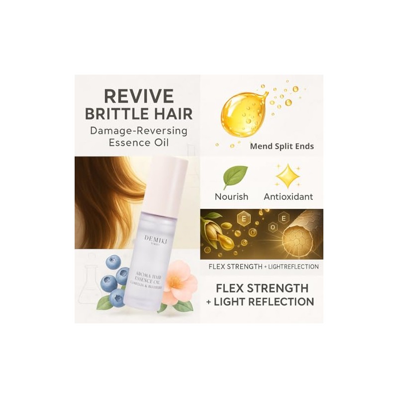 DEMIKI Aceite Capilar Japonés, Aceite Capilar Para Cabello Encrespado, Productos