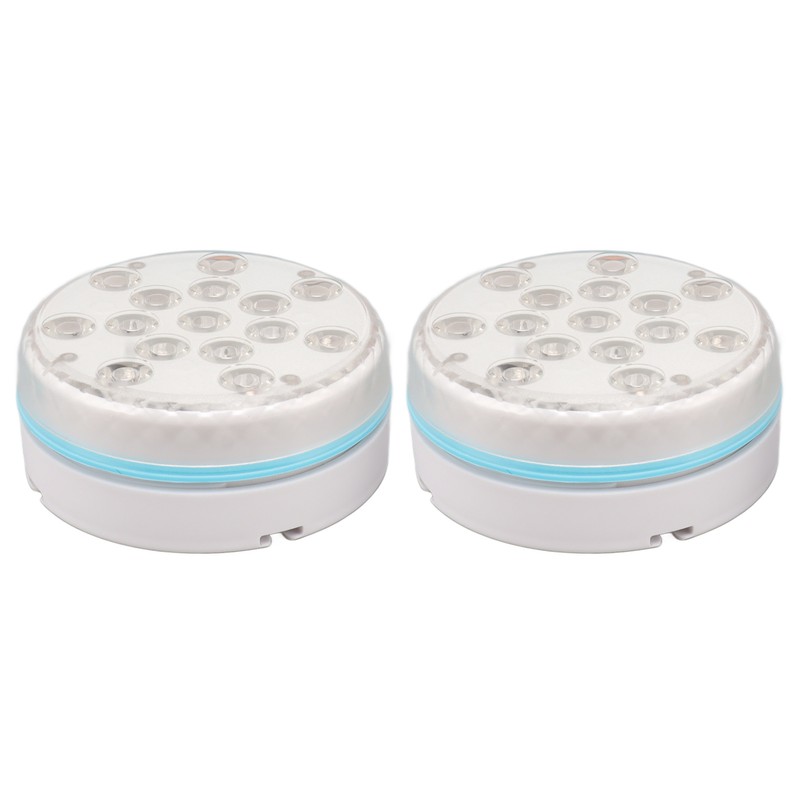 2PCS Submersible Pool Light with Remote Control Magnetic Suction Cup