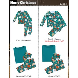 QUNISY Family Pajamas Christmas Matching Sets Xmas Family Pjs Set Couple Holiday Jammies Women/Men Festival Sleepwear Adult and Kids Santa Claus 12T