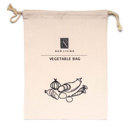 New Living Vegetable Bags Multi Pack | Organic Linen Materials | Eco Product Food Storage Bag | 26 * 38cm (2 Pack)