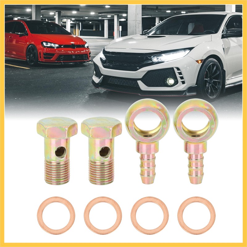REPAIROCK 2 Sets 16mm Banjo Hose Barb Bolt Fitting for