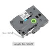 5 Pcs Label Maker Tape Black On White 12mm Width