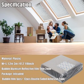 STARTONECO Reflective Aluminum Foil Bubble Insulation Roll 48" x10 Ft - Radiant Barrier Thermal Shield for Windows, Garage, RV, HVAC | Keep Heat in/Out | Energy Saving Home Insulation