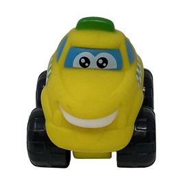 Lil' Chuck & Friends Story Starters Mini Vehicle - Tiny Taxi Cab ~ Approx. 2.75" Long - Yellow with Green and White Checkers