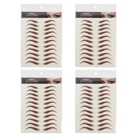 KESYOO Eyebrow Stickers 6D Eyebrow Decal Sticker Tattoo Eyebrow Eyebrow Eyebrow Patch Artificial Eyebrow DIY Makeup Tools Waterproof Long Lasting 4pcs Set (Brown)