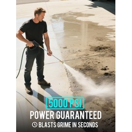 MEKOH Short Pressure Washer Gun, 5000PSI Stubby Pressure Washer Spray Gun for Car Wash, 10.5GPM Foam Gun with 3/8'' Quick Connect, High Pressure Washer Handle Gun with M22-14mm for Extension Wand/Hose