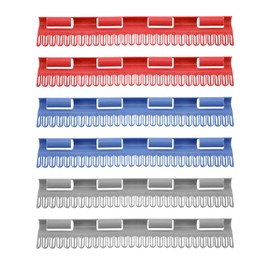 CYIOU 6 supporti per calze, in plastica, antivento, per biancheria intima, calzini, cravatte, piccoli vestiti (grigio, rosso, verde)