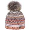 Compagno Winter Hat Women's Knitted Hat Women's Bobble Hat Multicoloured