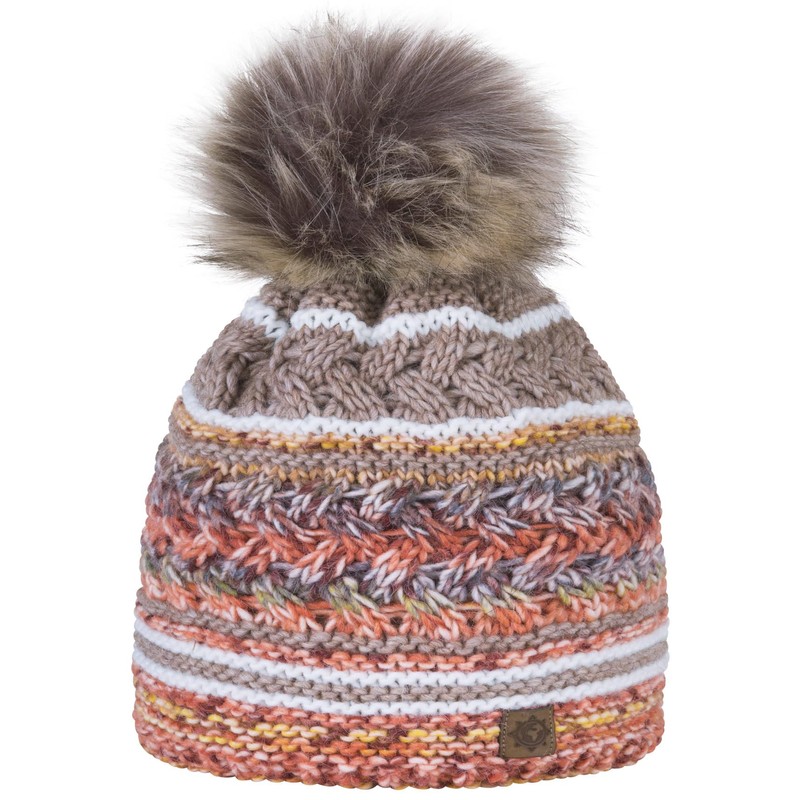 Compagno Winter Hat Women's Knitted Hat Women's Bobble Hat Multicoloured