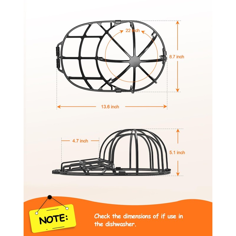 XQXA Hat Washer Cage - No Assembly Needed Hat Cleaner