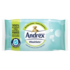 Andrex Aloe Vera Washlets Single Pack (36 Sheets)
