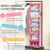 VERONLY Weekly Hanging Closet Organizer for Kids, 6-Shelf Clothes Storage