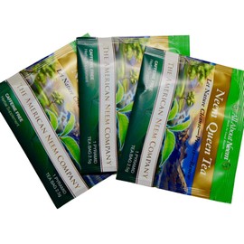 Neem Queen Tea Bags (3 Neem Tea Bags) Made in America - CAFFEINE FREE! Sample Size
