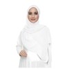 Lina & Lily Shimmer Gold Glitters Chiffon Hijab Scarf (White)